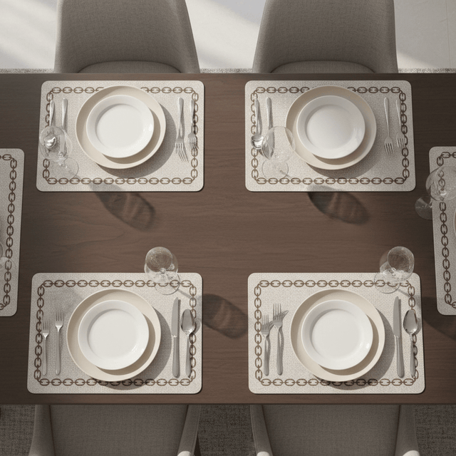 Marquess Faux Leather Placemats Kitchen - Palatium Lux