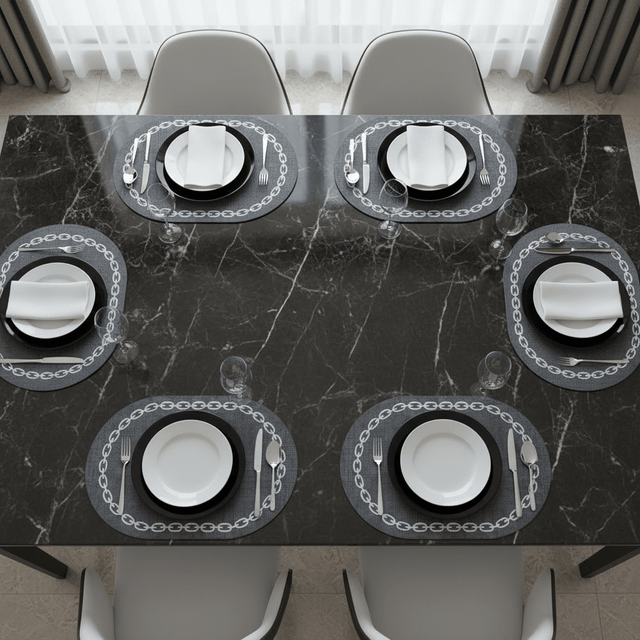 Marquess Faux Leather Placemats Kitchen - Palatium Lux