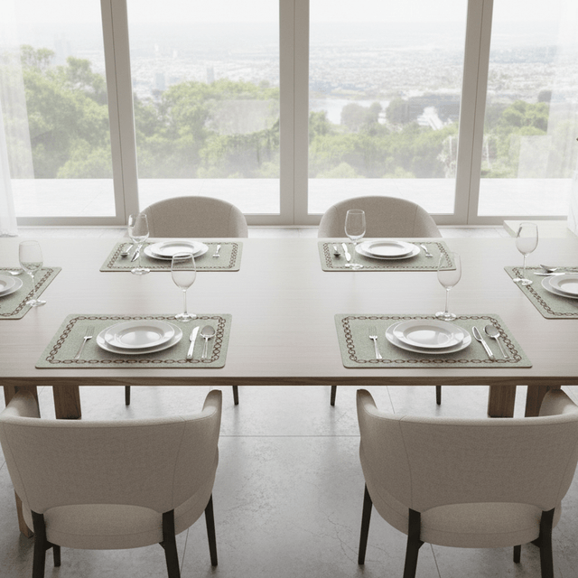 Marquess Faux Leather Placemats Kitchen - Palatium Lux