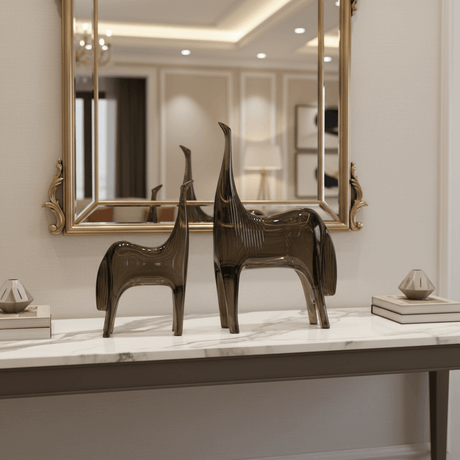 Mirage Modern Horse Statues (Set of 2) statue - Palatium Lux
