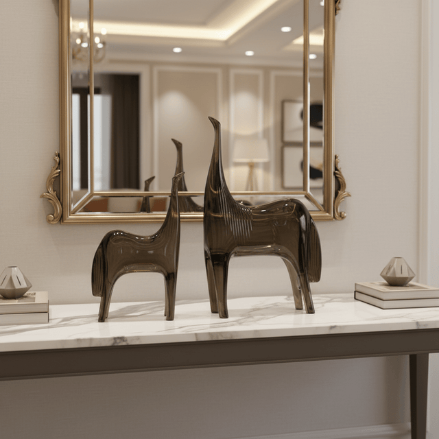 Mirage Modern Horse Statues (Set of 2) statue - Palatium Lux