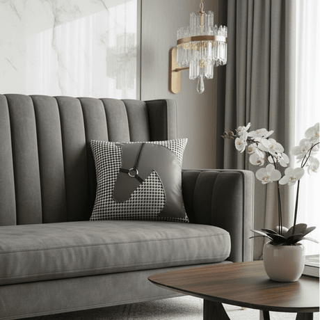 Molly Leather - Buckled Horse Pillow Cover - Palatium Lux