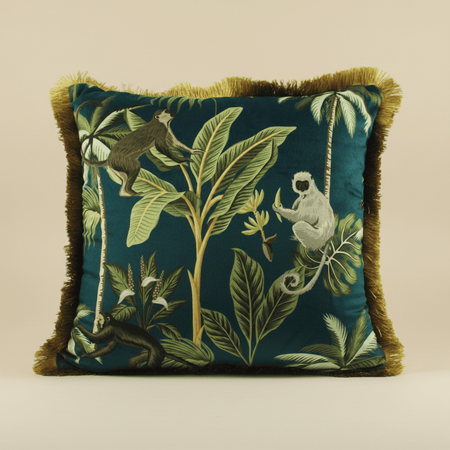 Monkey Palm Fringe Pillow Cover Pillow Cover - Palatium Lux