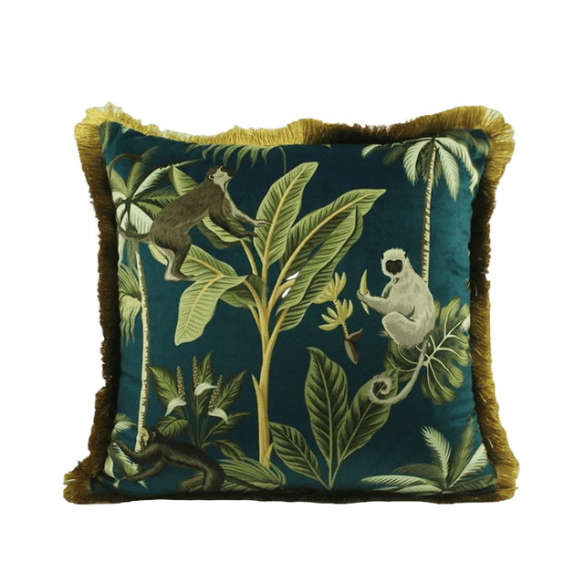 Monkey Palm Fringe Pillow Cover Pillow Cover - Palatium Lux