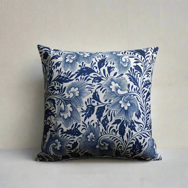 Mykonos Blue Florals Pillow Covers pillow covers - Palatium Lux