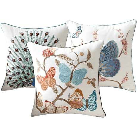 Nature's Beauty Embroidered Pillow Cover pillow covers - Palatium Lux