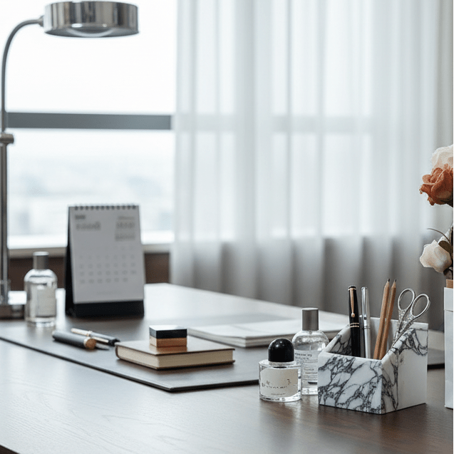 Noema Marble Desktop Organizer - Palatium Lux