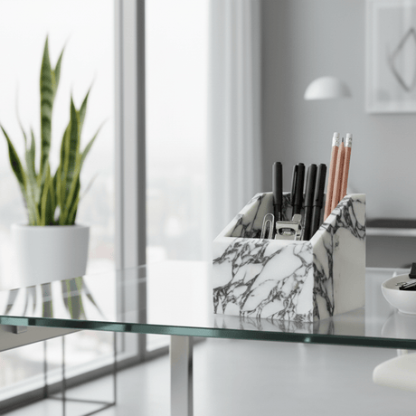 Noema Marble Desktop Organizer - Palatium Lux