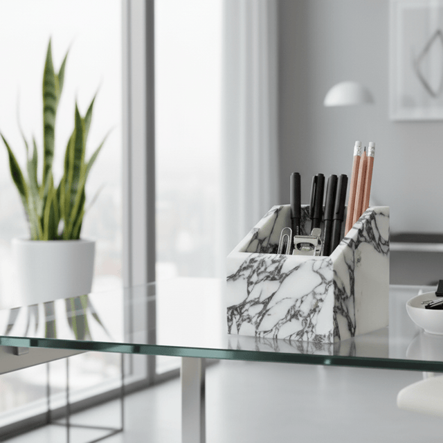 Noema Marble Desktop Organizer - Palatium Lux