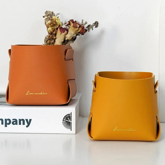 Nordic Leather Multipurpose Box vases - Palatium Lux