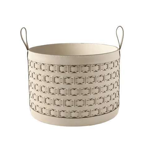 Olena Leather Storage Basket - Palatium Lux