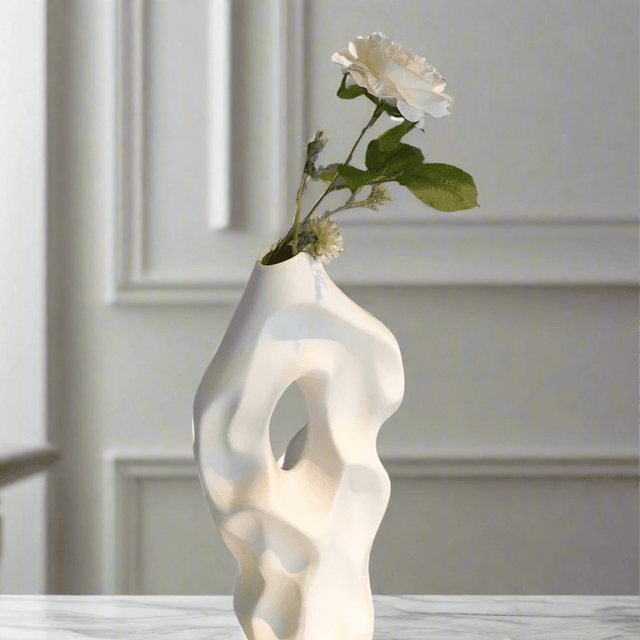 Organic Fluire Ceramic Vase Vase - Palatium Lux