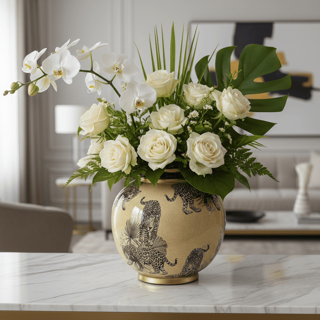 Orvani Ceramic Porcelain Vase Vase - Palatium Lux