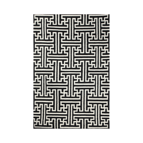 Palazzo Noire Handwoven Wool Rug - 5 x 8 - Palatium Lux