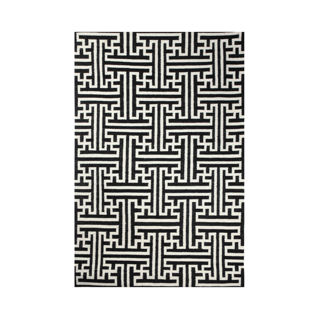 Palazzo Noire Handwoven Wool Rug - 5 x 8 - Palatium Lux