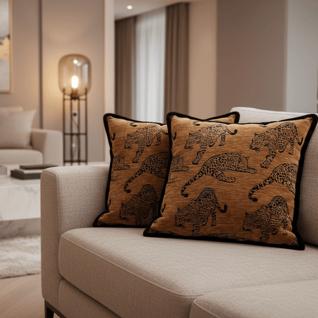 Panthera Jacquard Pillow Cover Pillow Cover - Palatium Lux