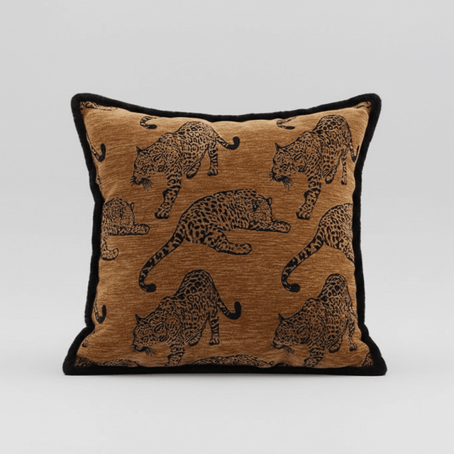 Panthera Jacquard Pillow Cover Pillow Cover - Palatium Lux