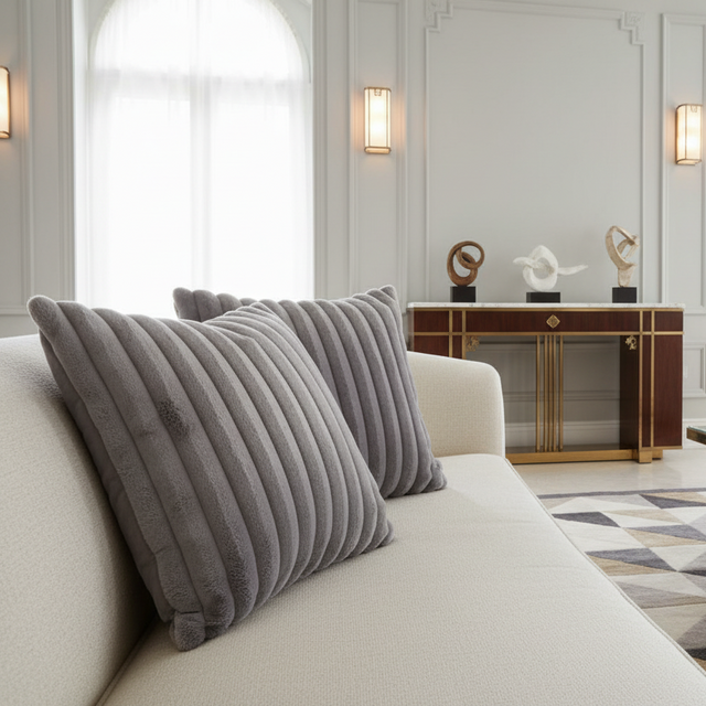 Plush Princess Faux Fur Pillow Cover