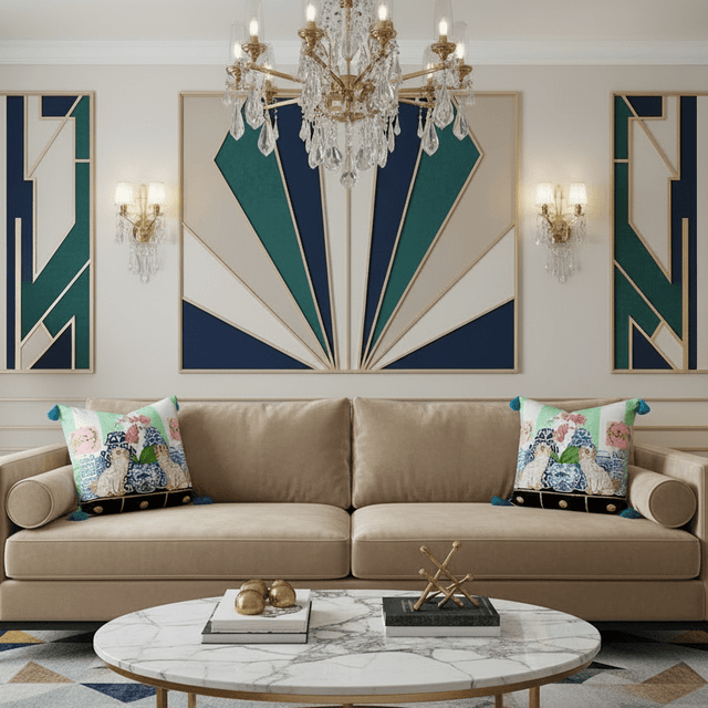 Porcelain & Pups Pillow Cover pillow covers - Palatium Lux