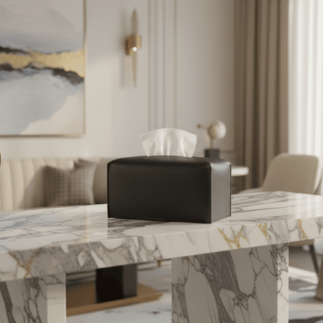 Pristine Leather Tissue Box Holder leather - Palatium Lux