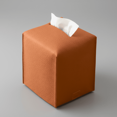 Pristine Leather Tissue Box Holder leather - Palatium Lux