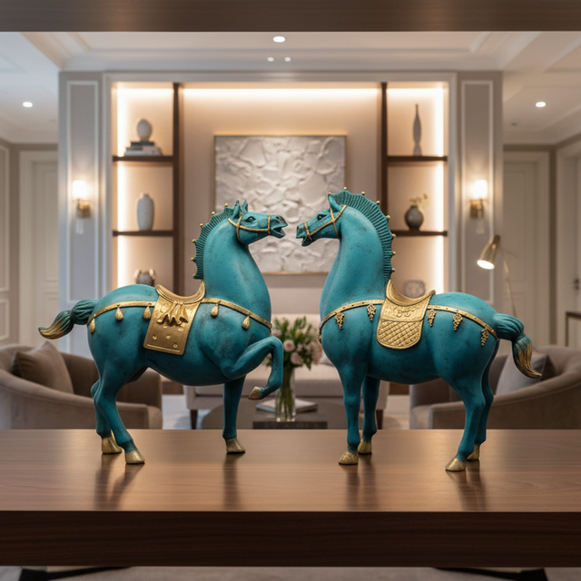 Estatua de resina del caballo Dengshui