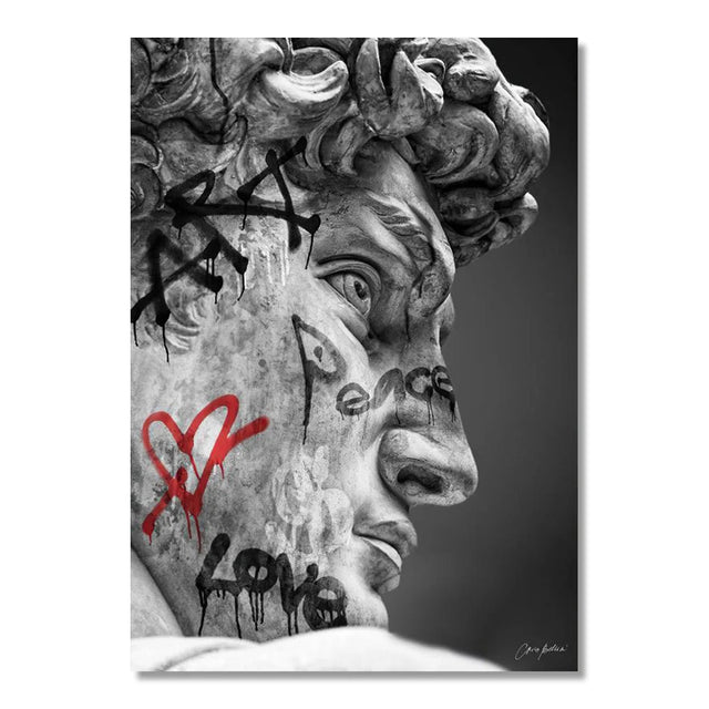 Rebel Visionary Statue Canvas Style 3 / 30X40cm (12x16 Inch) No frame canvas - Palatium Lux