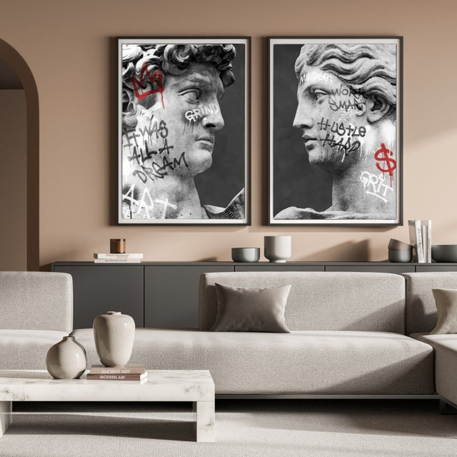 Rebel Visionary Statue Canvas Style 1 / 30X40cm (12x16 Inch) No frame canvas - Palatium Lux