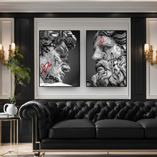 Rebel Visionary Statue Canvas Style 1 / 30X40cm (12x16 Inch) No frame canvas - Palatium Lux