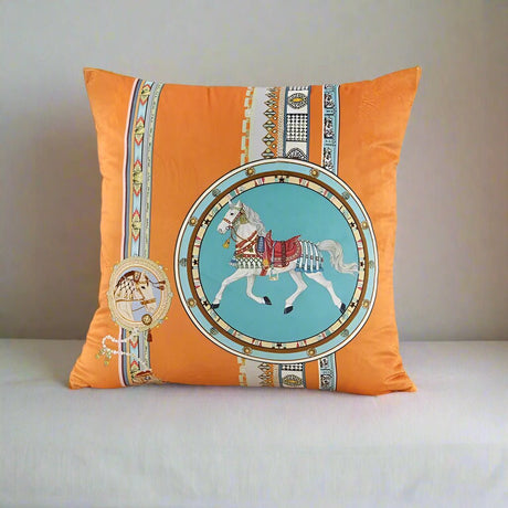 Regal Horse Velvet Pillow Cover pillow covers - Palatium Lux