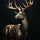 Regal Kingdom of Beasts Canvas Deer SKU-10 / 50x70cm (20x28 Inch) No Frame canvas - Palatium Lux