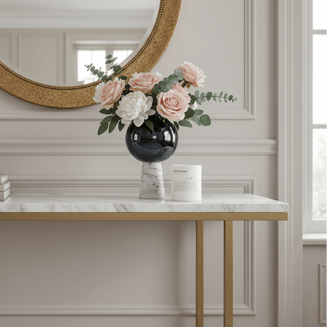 Rosalia Marble Glass Vase Vase - Palatium Lux