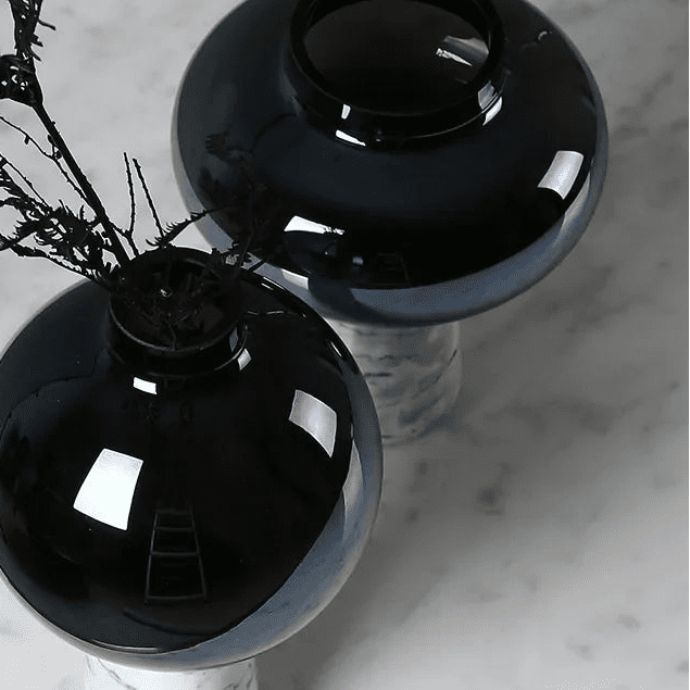 Rosalia Marble Glass Vase Vase - Palatium Lux