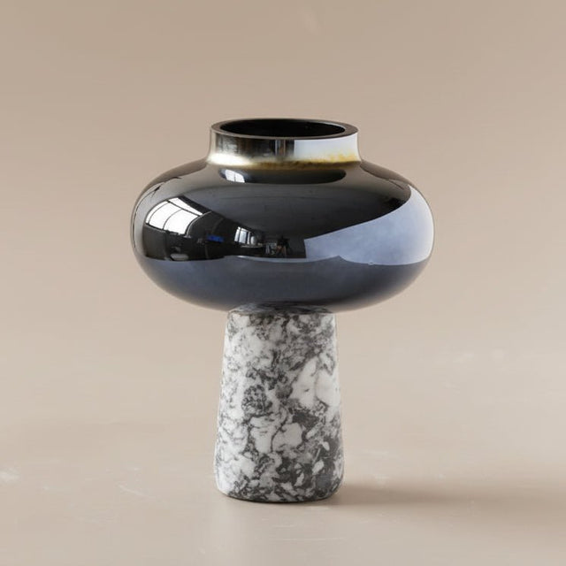 Rosalia Marble Glass Vase Vase - Palatium Lux