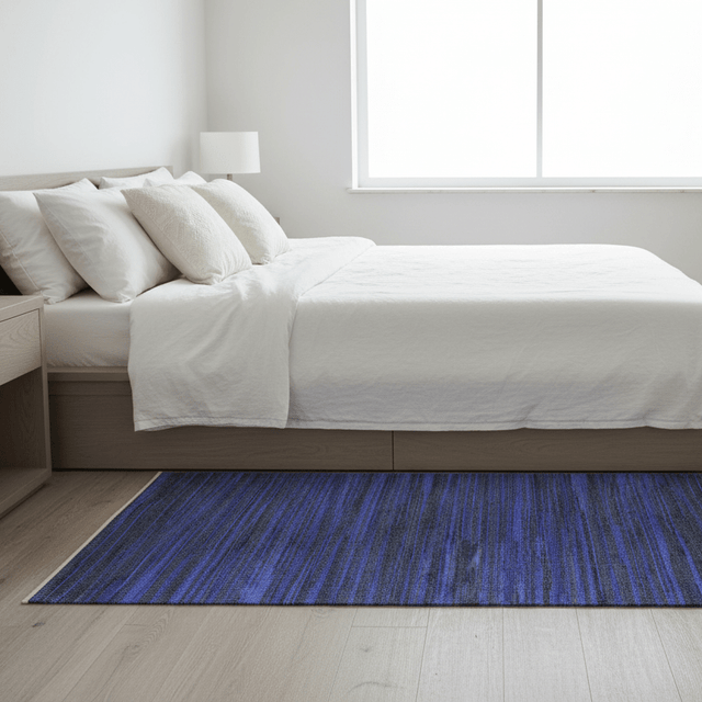 Royal Cobalt Handwoven Cotton Rug - 4 x 6 Rugs - Palatium Lux