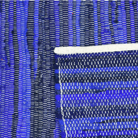Royal Cobalt Handwoven Cotton Rug - 4 x 6 Rugs - Palatium Lux