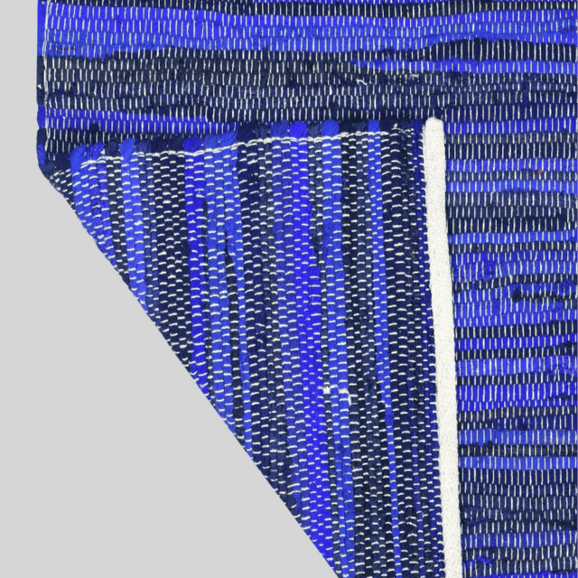 Royal Cobalt Handwoven Cotton Rug - 4 x 6 Rugs - Palatium Lux