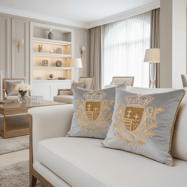 Royal Luxury Embroidery Velvet Pillow Cover pillow covers - Palatium Lux