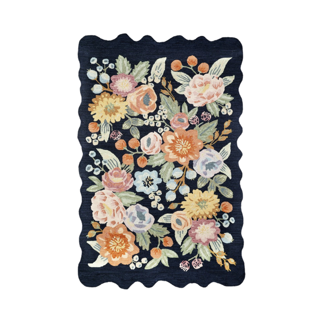 Flora Contour Hand Tufted Wool Rug - 5 x 8