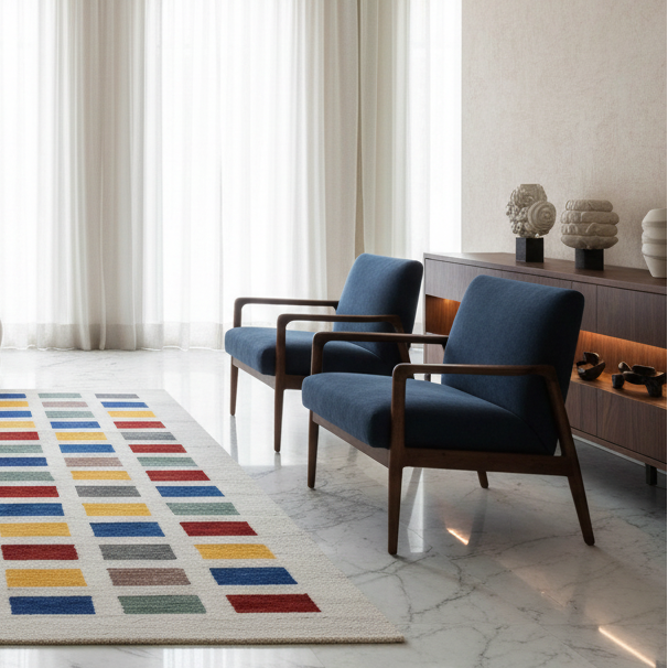 Element Hand Tufted Wool Rug - 5.4 x 7.6