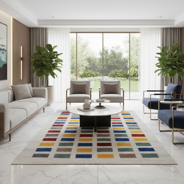 Element Hand Tufted Wool Rug - 5.4 x 7.6