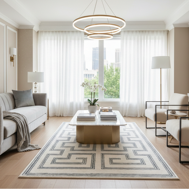 Forma Linea Hand Tufted Wool Rug - 5 x 7