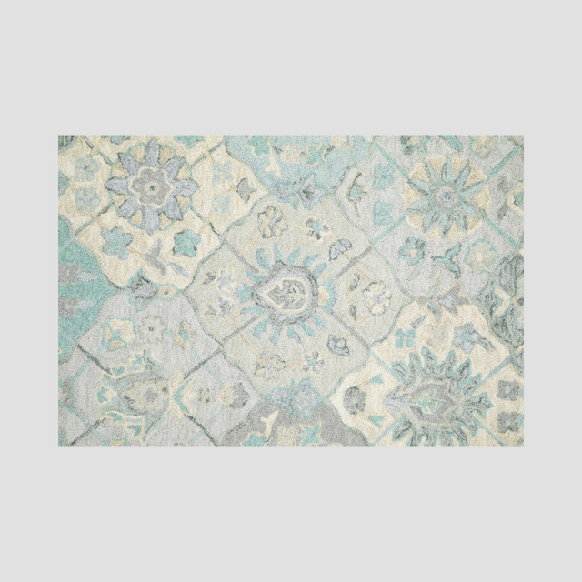 Azul Claro Hand Tufted Wool Rug - 5 x 8