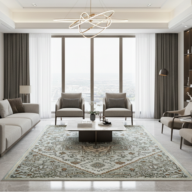 Parisa Hand Tufted Wool Rug - 5 x 8