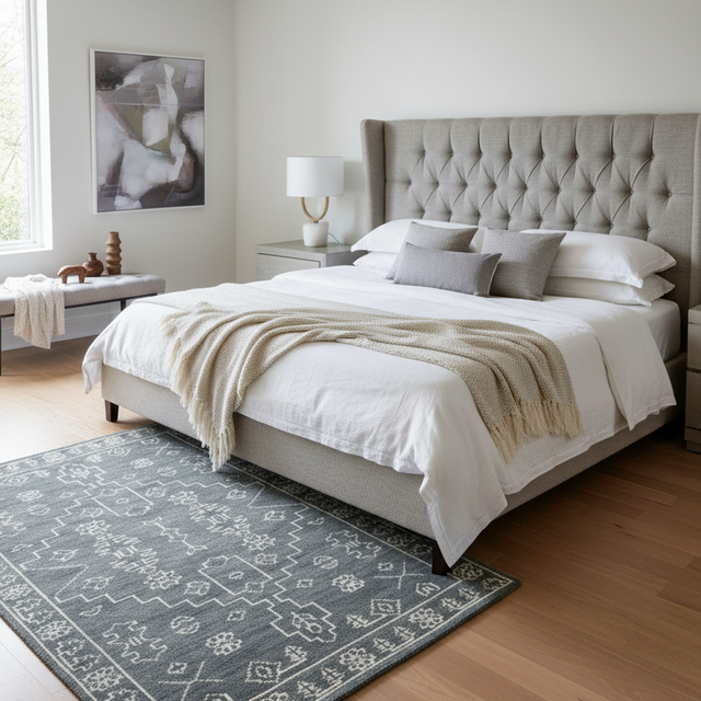 Cloudstone Hand Knotted Wool Rug - 4 x 6