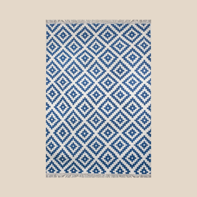 Salt Slate Handwoven Wool Rug - 4 x 5.6