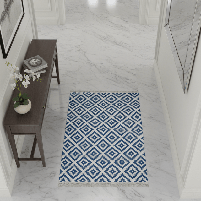 Salt Slate Handwoven Wool Rug - 4 x 5.6 Rugs - Palatium Lux