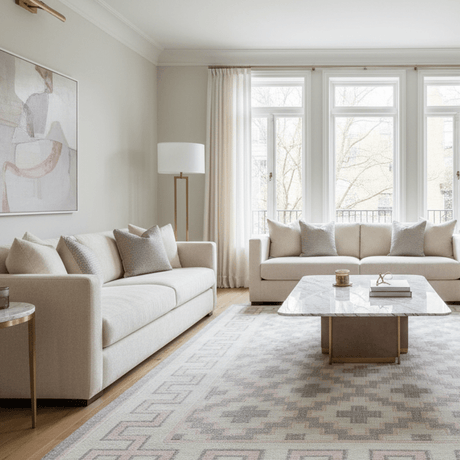 Sarraphina Handwoven Wool Rug - 5 x 8 - Palatium Lux