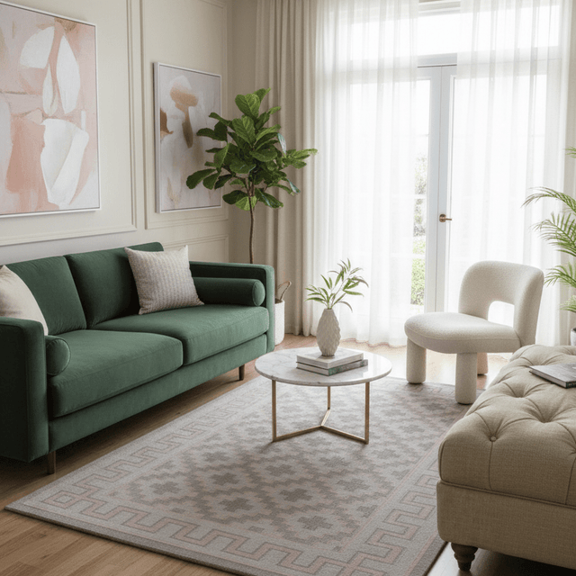 Sarraphina Handwoven Wool Rug - 5 x 8 - Palatium Lux