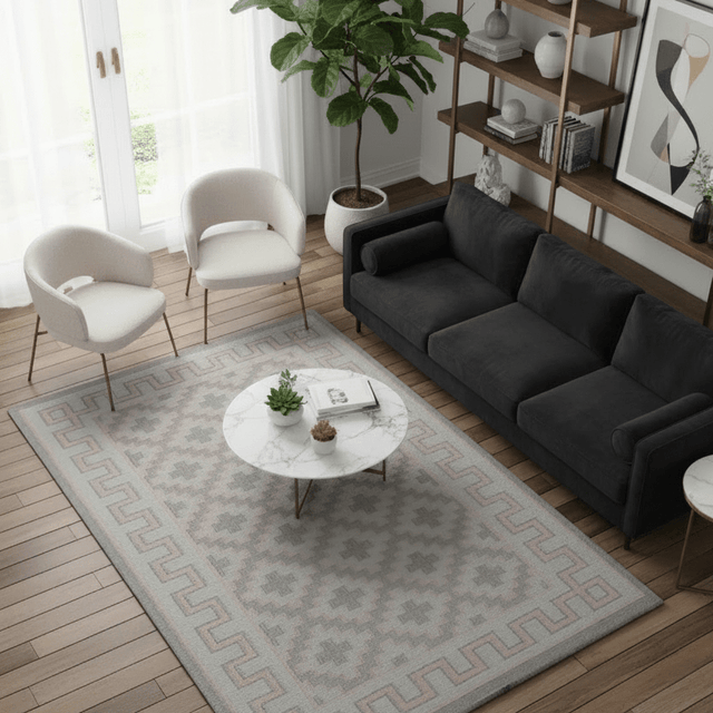 Sarraphina Handwoven Wool Rug - 5 x 8 - Palatium Lux